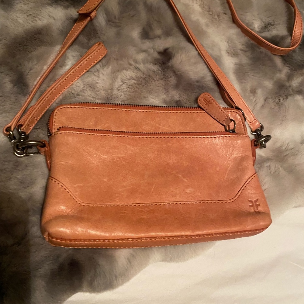 Frye Leather Crossbody Bag - Light Pink